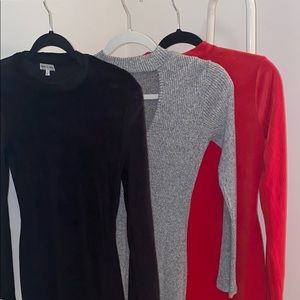3 sweater dresses. Size small/medium